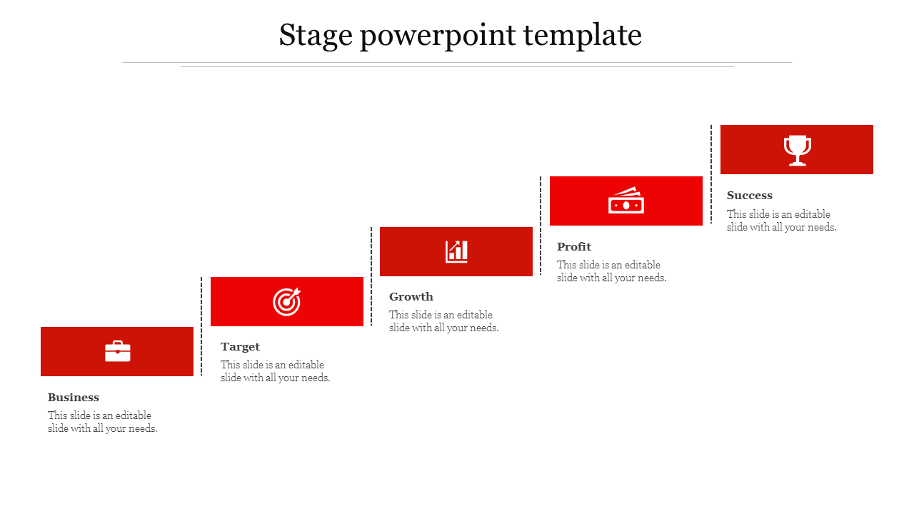 stage powerpoint template-5-Red